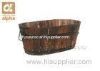 Classical Round / Rectangle Nordic Wooden Oval small wooden bucket For outdoor planter