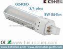 8W G24D/Q LED PL tubes replace 18W CFLs used For Commercial Lighting