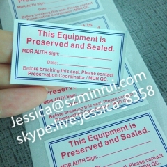 Customer Design Patterns Self Destructive Label Used in Sealing Goods Security Seal Sticker for Tamper Evident