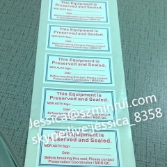 Customer Design Patterns Self Destructive Label Used in Sealing Goods Security Seal Sticker for Tamper Evident