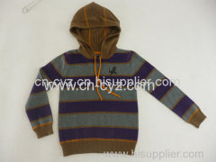 2015 Boys' Striped Thin Hoodies Fashionable New Style Sweaters