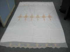 100% Polyester Embroidery Curtain With Taffeta Lining