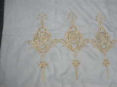 100% Polyester Embroidery Curtain With Taffeta Lining