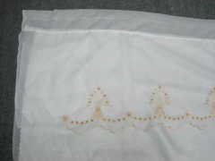 100% Polyester Embroidery Curtain With Taffeta Lining