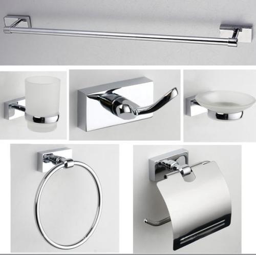 7PCS BATHROOM ACCESSORIES SUITS CHROME ZINC