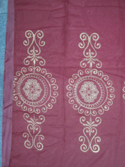 100% Polyester Embroidery Curtain With Taffeta Lining