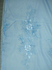 100% Polyester Embroidery Curtain With Taffeta Lining