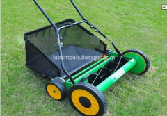 20" Multifuctional Hand Push Reel Lawn Mower with Grass Box