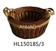 Handmade woodchip gift basket