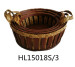 andmade woodchip handle basket