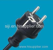 Two poles sdandard grounding non-rewirable VDE waterproof plug