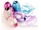Colorful And Fashionable Indoor Decoration Christmas Ribbon Egg with PP gold line