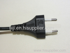 Wholesale SNI Approval 2pin 2.5A 250V H03VVH2-F Indonesia power cord Plug