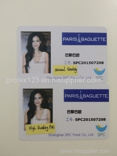 washable PVC ID card