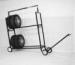 Stainless Steel Two Layer Tyre Display Rack With Powder Coated