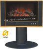 Black TV Shaped Floor Standing Electric Fireplace Log Effect Electric Stove 900W / 1800W