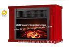 Custom Made Red Mini Square Indoor Electric Fireplace With LED Light