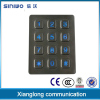 customized LED 12 keys dustproof metal keypad(B880)