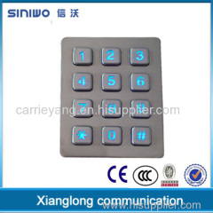 door access control system backlit metal keypad(B880)