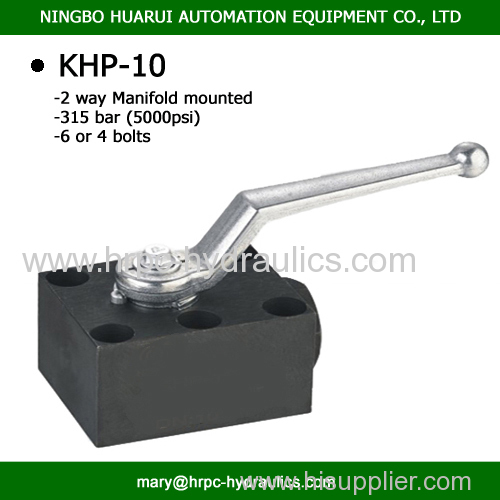 DN10 2-way hydraulic valves for manifold mounting