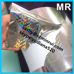 Accept custom order anti counterfeit hologram eggshell stickers