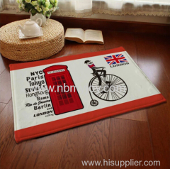 ZAKKA British cartoon style Cloth Anti Slip floor mat YD201521