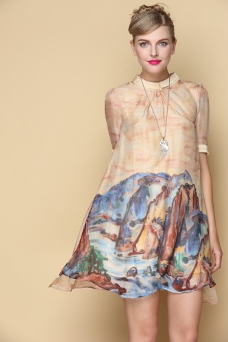 2015 Personality vintage print dress China dress manufacturers supplier S-7XL factory price