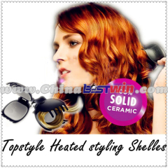 New Solid Ceramic Tourmaline Hair Styling Shells