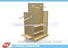 OEM Four - Side MDF / Metal Slatwall Display Stands For Garment Presenting