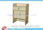 Customize Wood Reception Desk ODM For Customer Service / 1000mm * 500mm * 1100mm