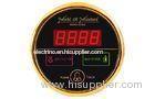 Black Round Tempered Glass Hotel Doorbell System LCD Electronic Doorplate