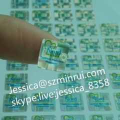 Minrui Supply Custom Square Destructible Vinyl Graffiti Hologram Eggshell Stickers With Company Name and Logo