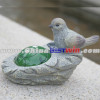 Stone Birds on Log LED Solar Spotlight