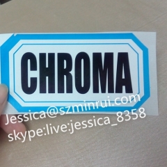 Wholesale Custom Black Printed Eggshell Sticker Strong Adhesive Destructible Vinyl Egg Shell Sticker for Trading from Mi