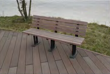 Mould proof rot-resistant vinyl WPC Bench