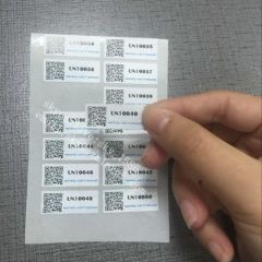 Minrui Strong Adhesive Custom Destructible QR Code Sticker Labels Warning Warranty Void If Stickers Broken