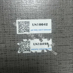 Strong Adhesive Custom Destructible QR Code Sticker Labels Warning Warranty Void If Stickers Broken