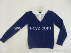 Girls' 100% Cotton Knitwears Loose Pullovers