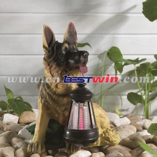 Solar Powered Novelty Dog Lantern Garden Light