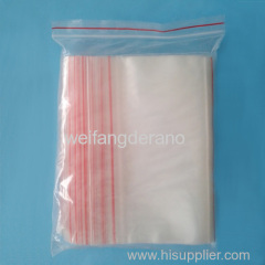clear ziplock bags with color line