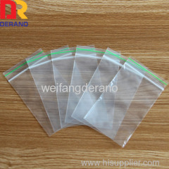 clear ziplock bags with color line