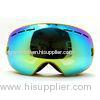 Custom No Fog Reflective Ski Goggles With Camera / Soft TPU Frame