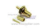 Gold SMA Male Female Coaxial Connectors Bulkhead Crimp Style with Reverse Polarity Plug