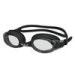 Black Childrens Silicone Swimming Goggles with Wide Peripheral Lens