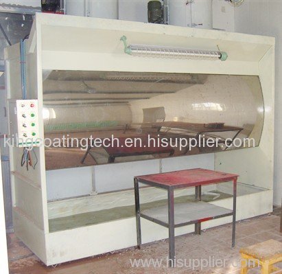 Water curtain spray booth