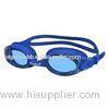 Blue Open Water / Sea Silicone Swimming Goggles with Wide Angle Curve Lens