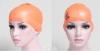 Light Weight Orange University Silicone Swim Caps For Large Heads / Dreadlocks