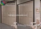 Fashion Bamboo Wardrobe Sliding Door / Aluminum Replacement Wardrobe Doors