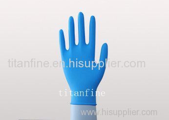 blue nitrile examination gloves