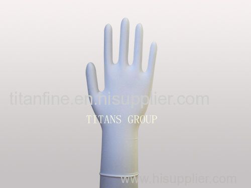 white disposable nitrile exam gloves